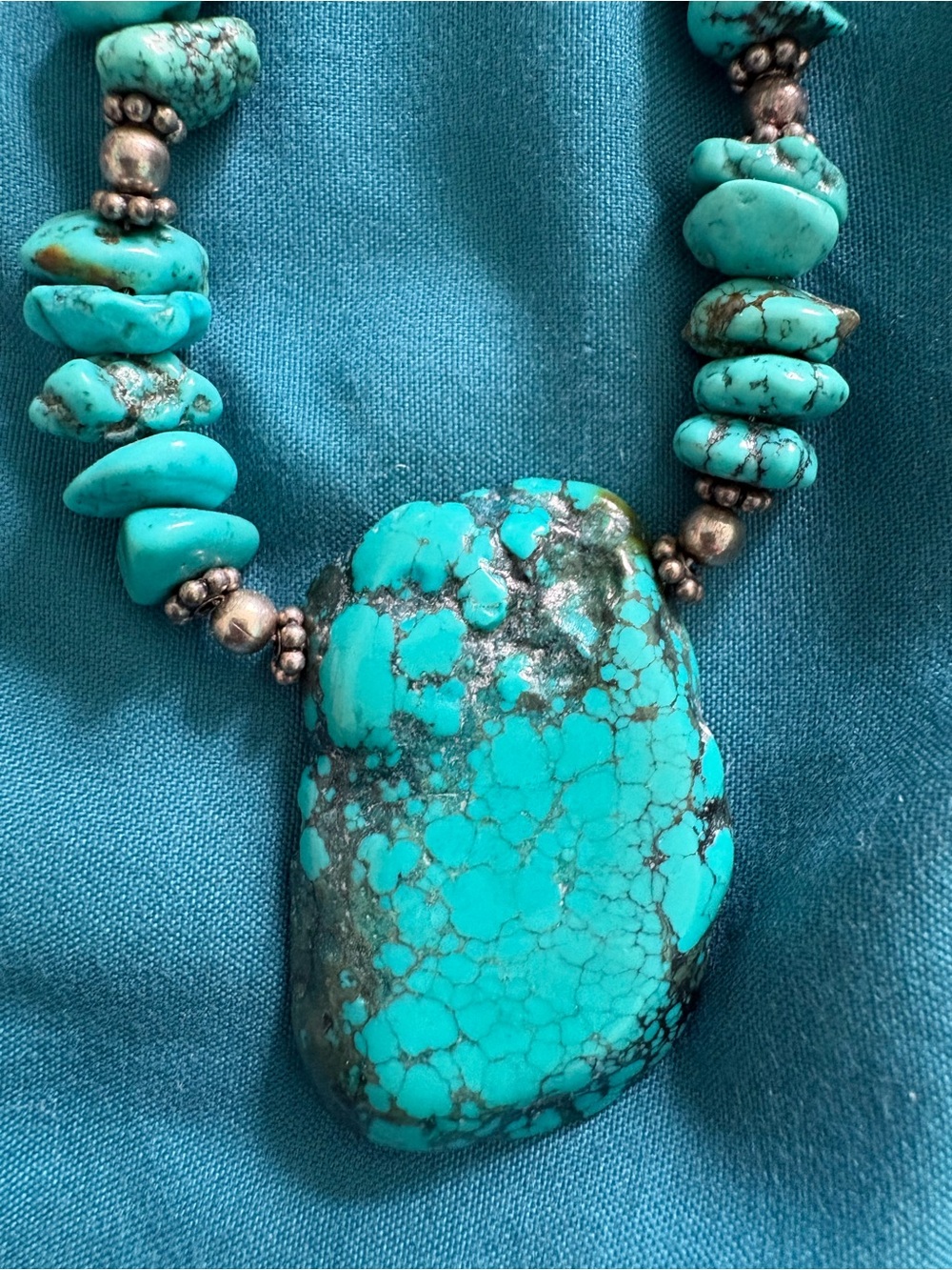 Antique Chunky Turquoise Necklace